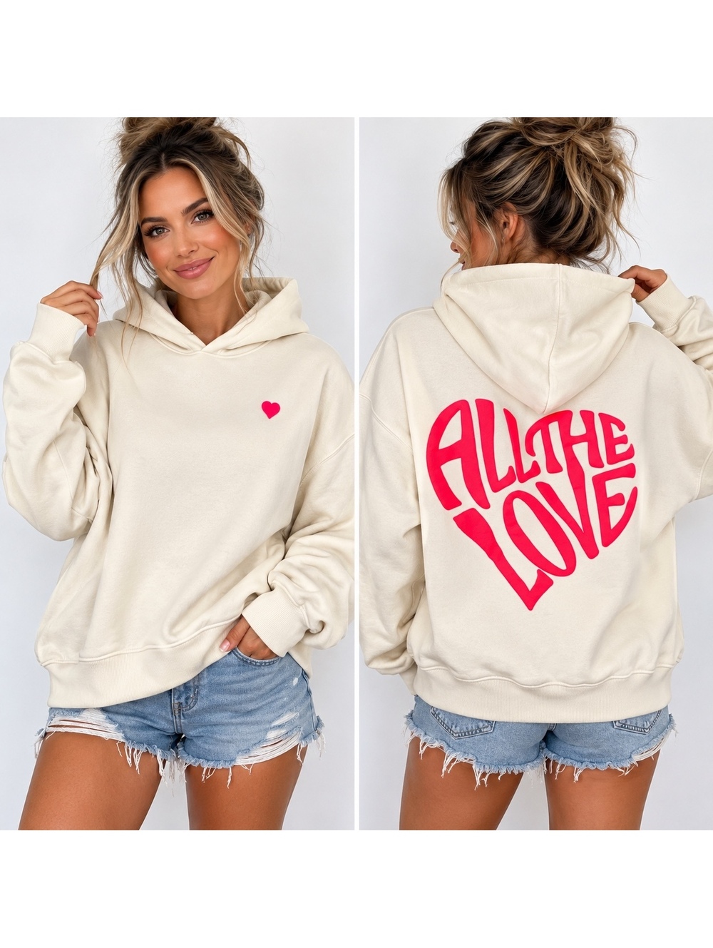 A New Day Women’s XL All The Love Heart Hoodie